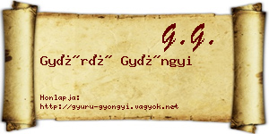 Gyürü Gyöngyi névjegykártya
