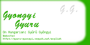 gyongyi gyuru business card