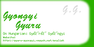 gyongyi gyuru business card